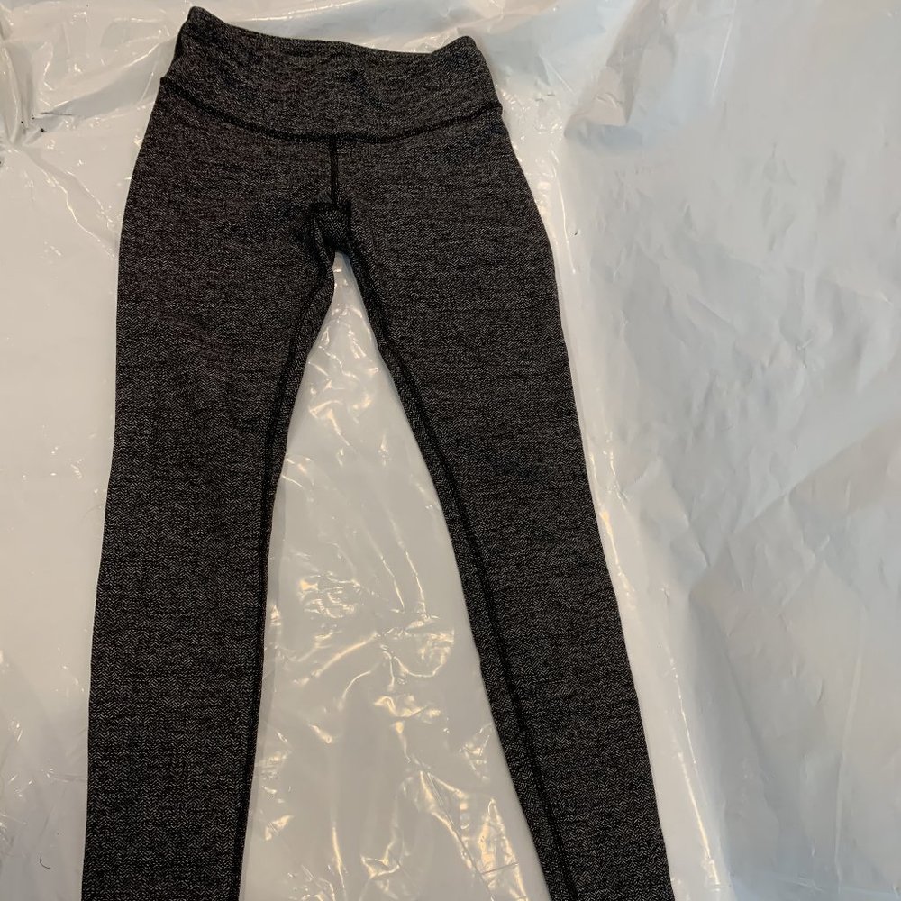 Lululemon Wunder Under Heather Grey Leggings XS